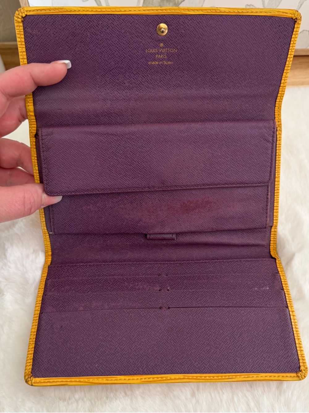 Louis Vuitton Yellow Epi  Wallet Clutch - Picture 4 of 13